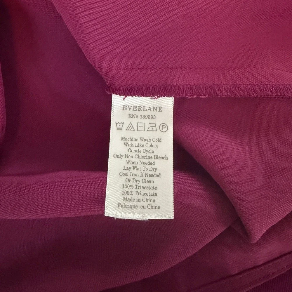 Everlane Japanese GoWeave Wrap Dress 10 Magenta Minimalist Office Tailored - Picture 5 of 8